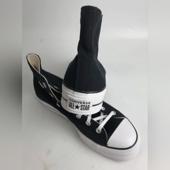 Converse Chuck Taylor All Star Lift Black White Sneakers Wmn's Size 5.5 NWOT - Picture 6 of 10